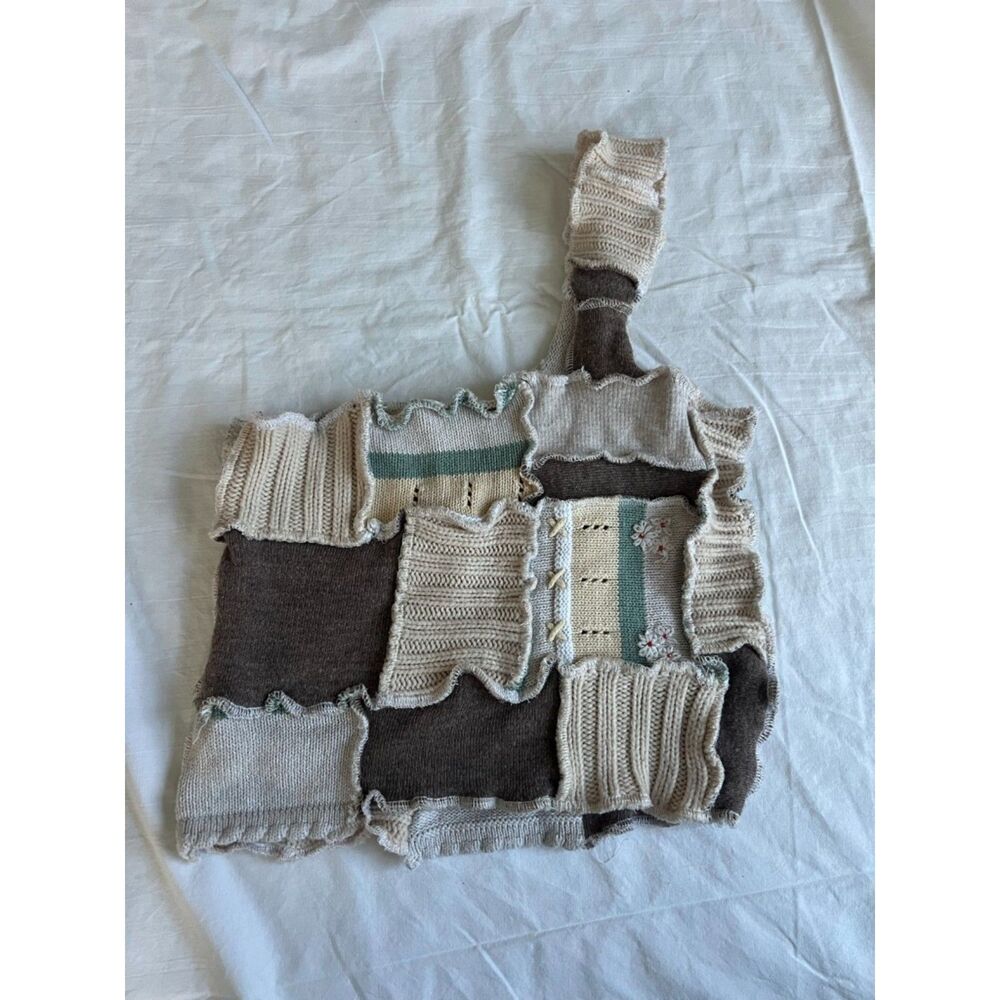 handmade one shoulder knit top